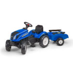 Tractor de pedales New Holland con remolque