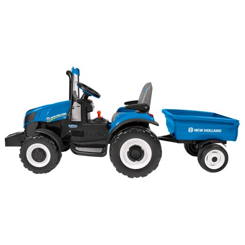 Tractor Eléctrico New Holland T8 con Remolque 12V IGOR0074 | Tractores Peg Perego