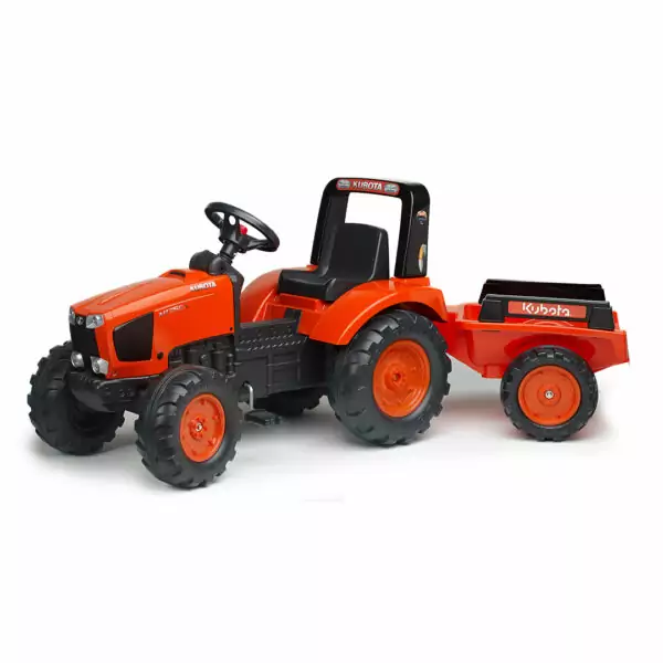 Tractor de pedales Kubota M135GX con remolque