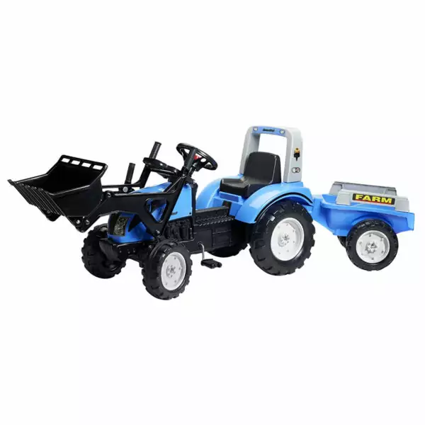 Tractor de pedales Landini con pala y remolque Falk