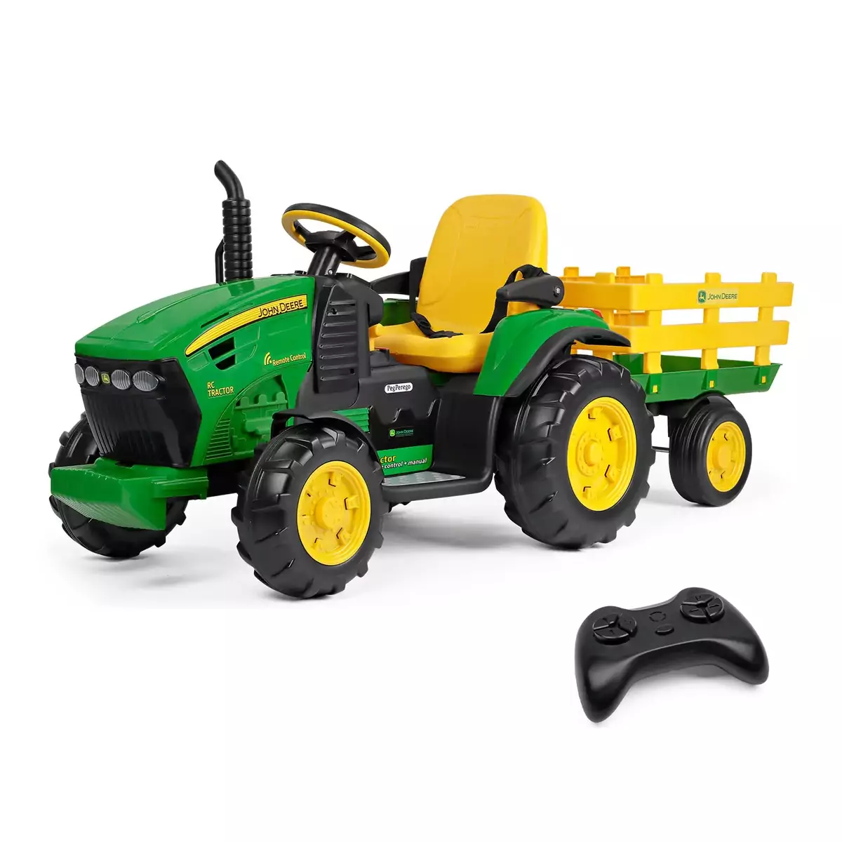 Tractor Eléctrico RC John Deere con Remolque 12V Peg Perego IGOR0117