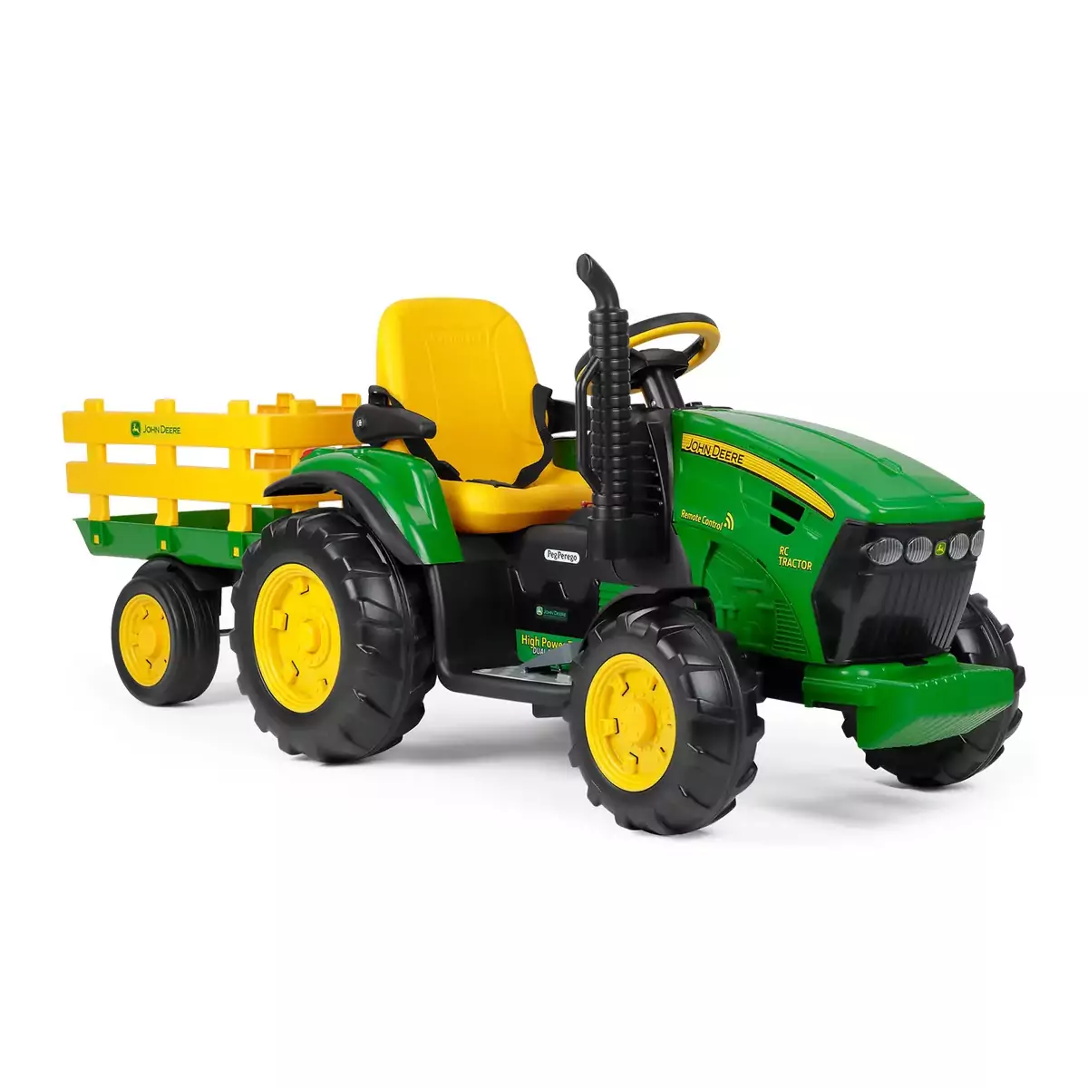 Tractor Eléctrico RC John Deere con Remolque 12V Peg Perego IGOR0117