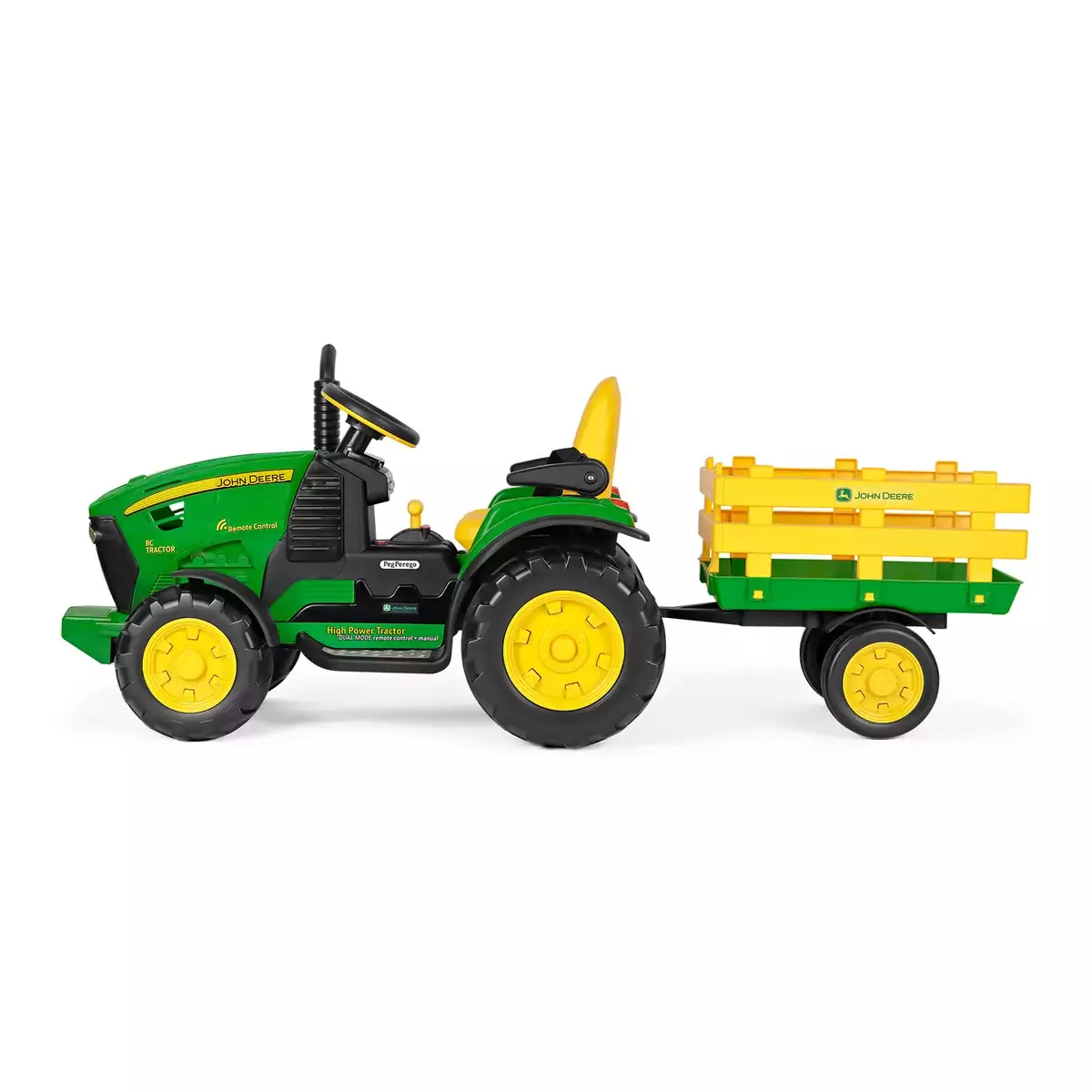 Tractor Eléctrico RC John Deere con Remolque 12V Peg Perego IGOR0117